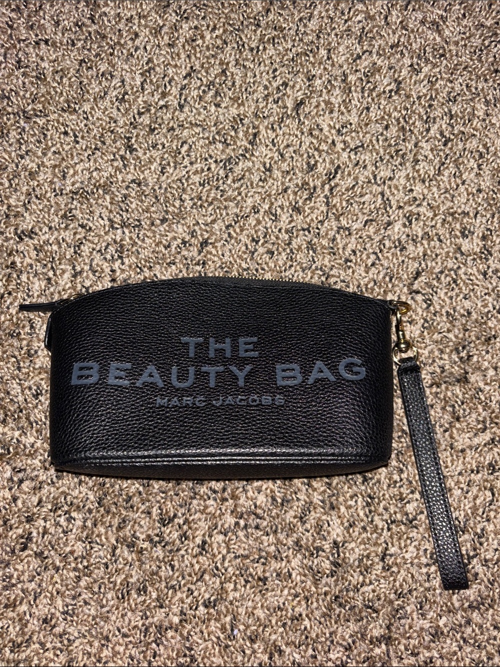 Marc Jacobs Black The Beauty Bag Cosmetic Pouch with Wristlet